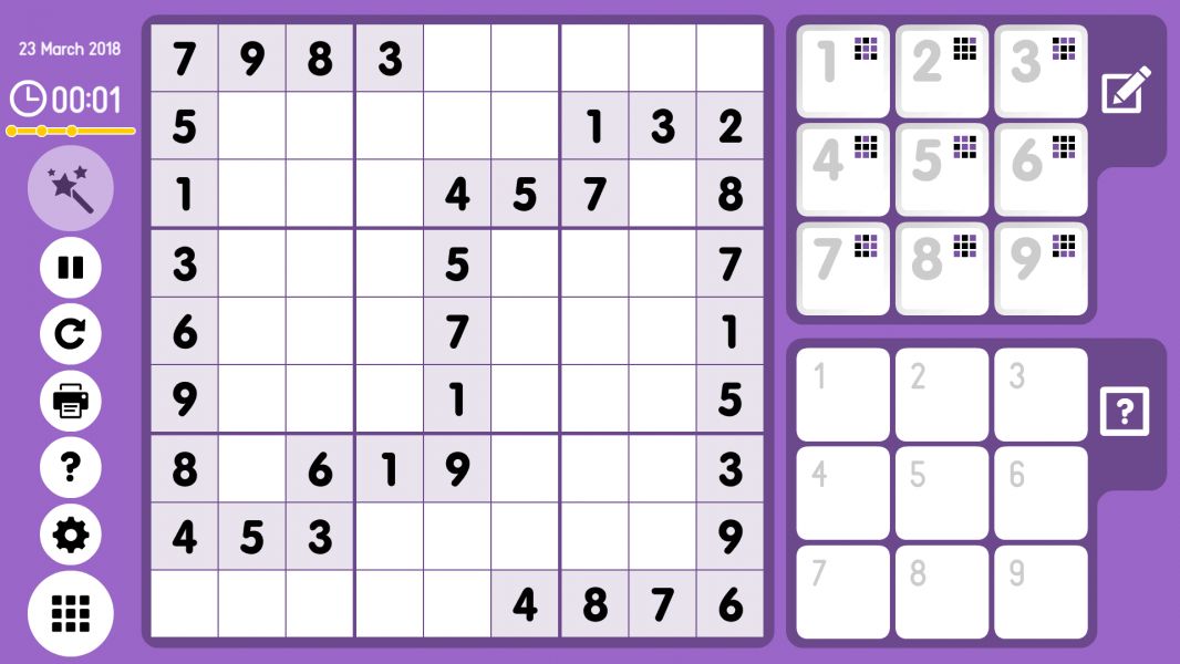 Level 2018-03-23. Online Sudoku