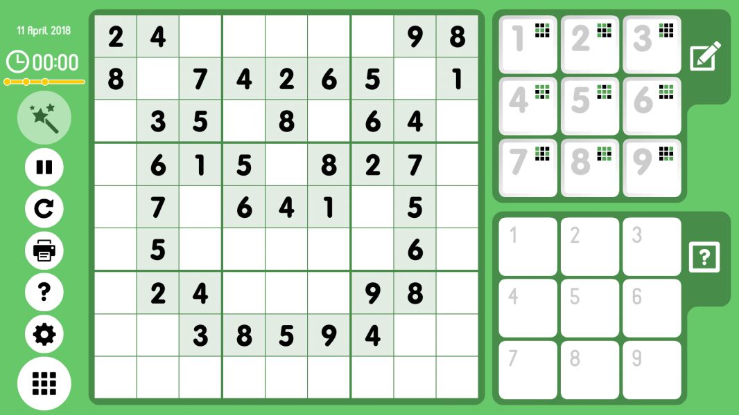 Level 2018-04-11. Online Sudoku