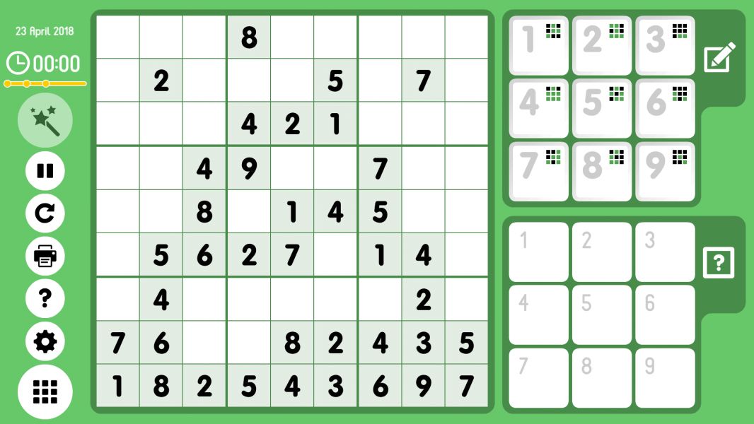 Level 2018-04-23. Online Sudoku
