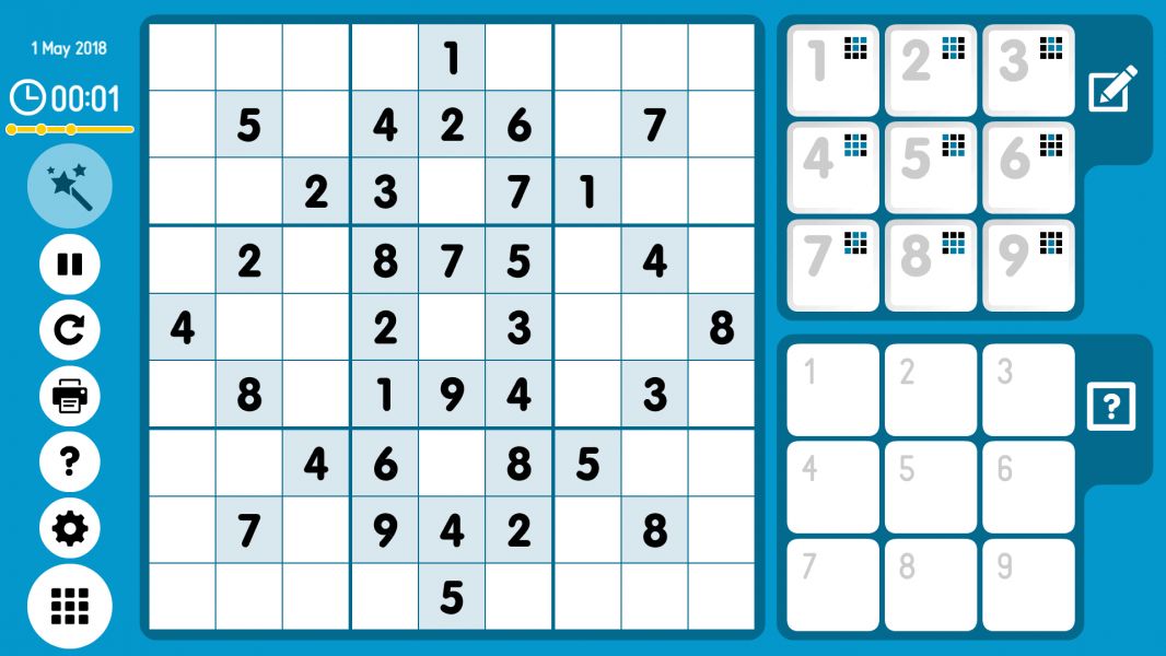 Level 2018-05-01. Online Sudoku