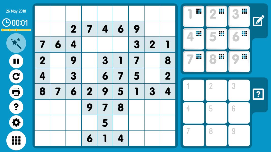 Level 2018-05-26. Online Sudoku