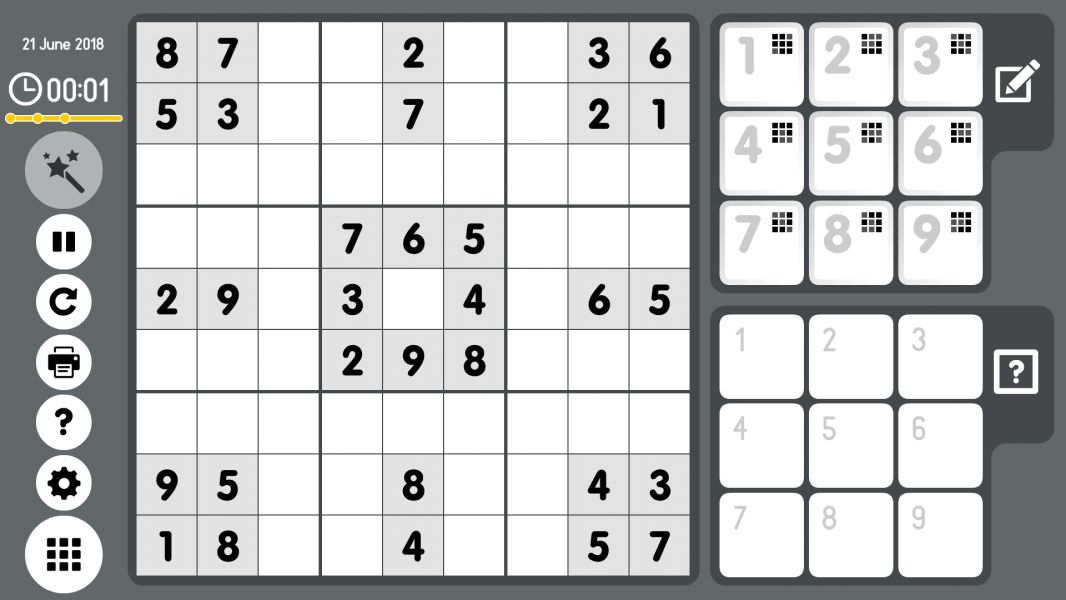 Level 2018-06-21. Online Sudoku