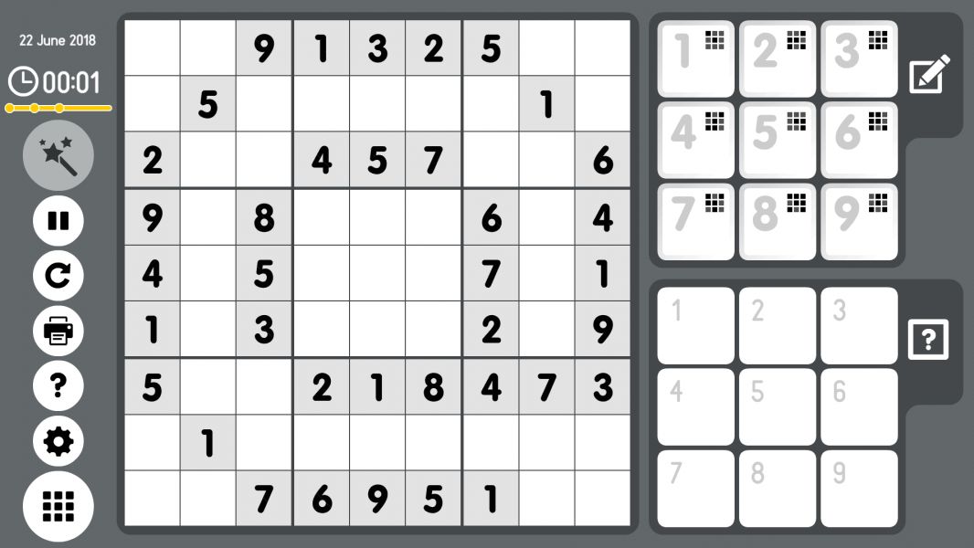 Level 2018-06-22. Online Sudoku