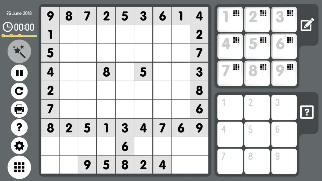 Level 2018-06-26. Online Sudoku
