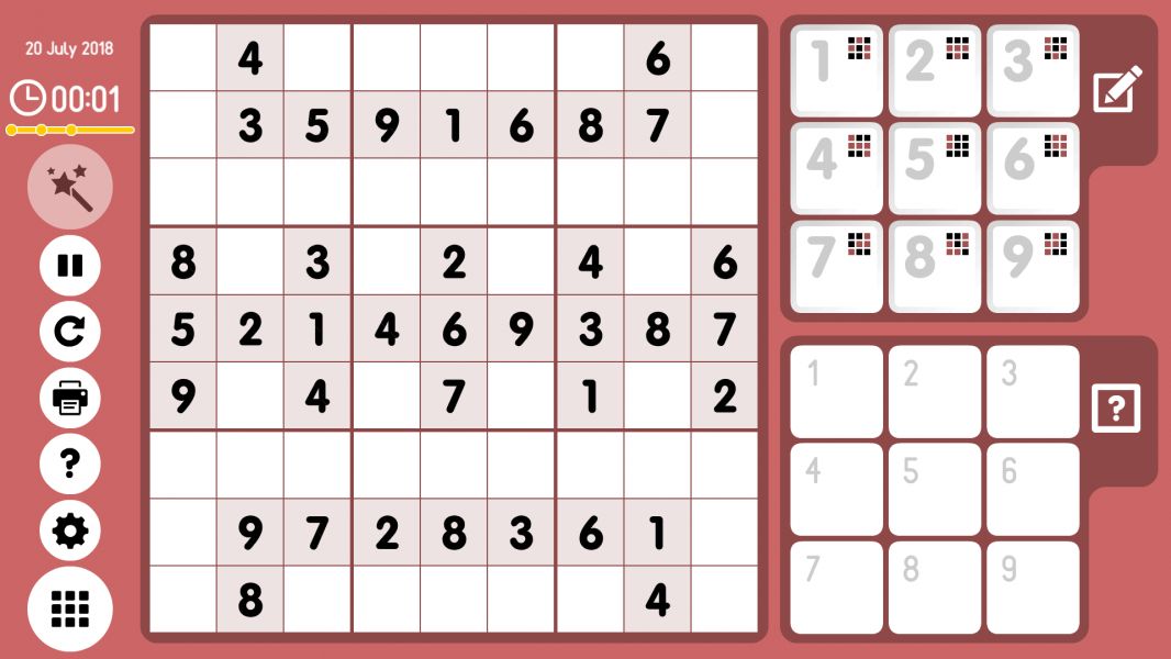 Level 2018-07-20. Online Sudoku
