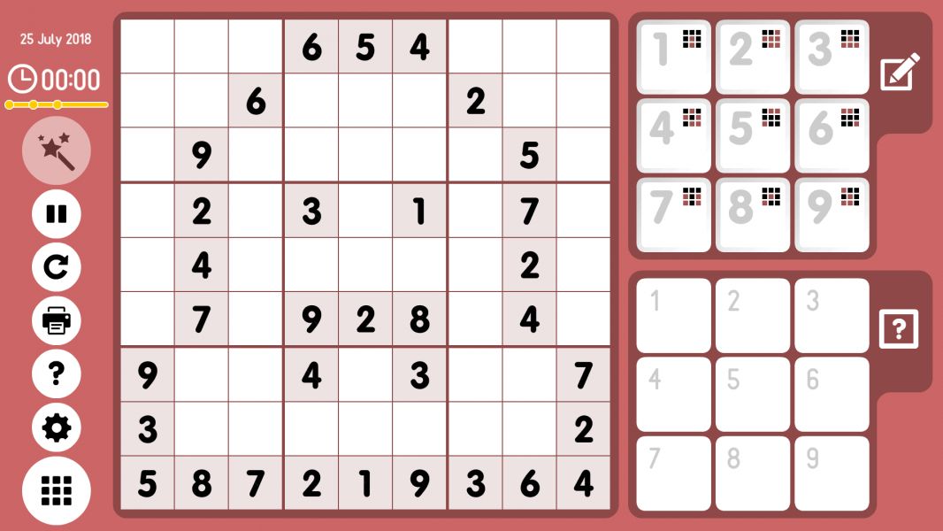 Level 2018-07-25. Online Sudoku