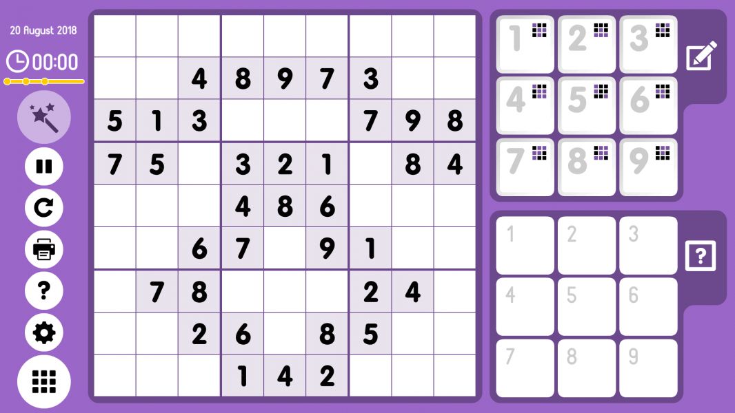 Level 2018-08-20. Online Sudoku
