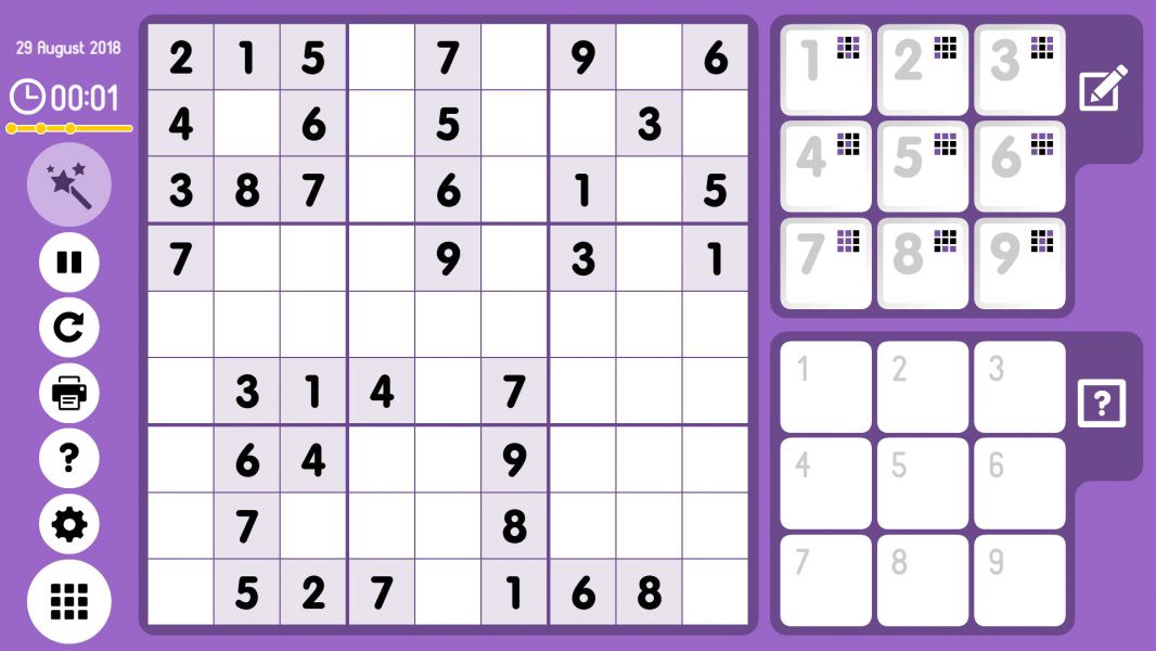 Level 2018-08-29. Online Sudoku