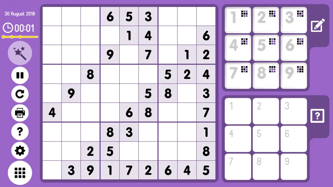 Level 2018-08-30. Online Sudoku