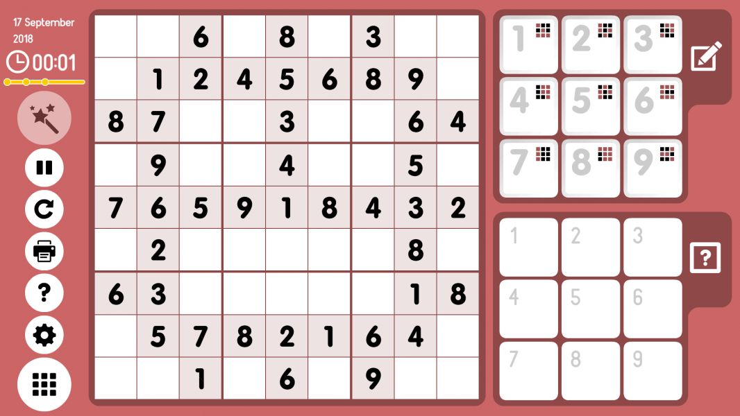 Level 2018-09-17. Online Sudoku