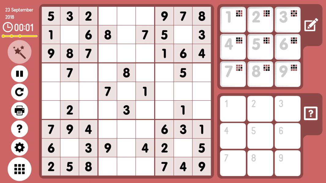 Level 2018-09-23. Online Sudoku