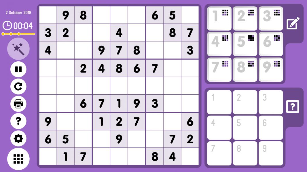 Level 2018-10-02. Online Sudoku