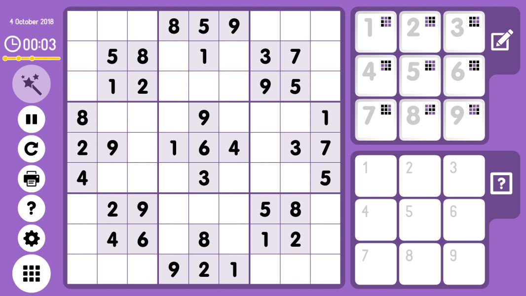 Level 2018-10-04. Online Sudoku