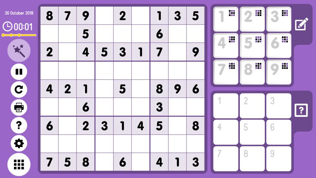 Level 2018-10-30. Online Sudoku