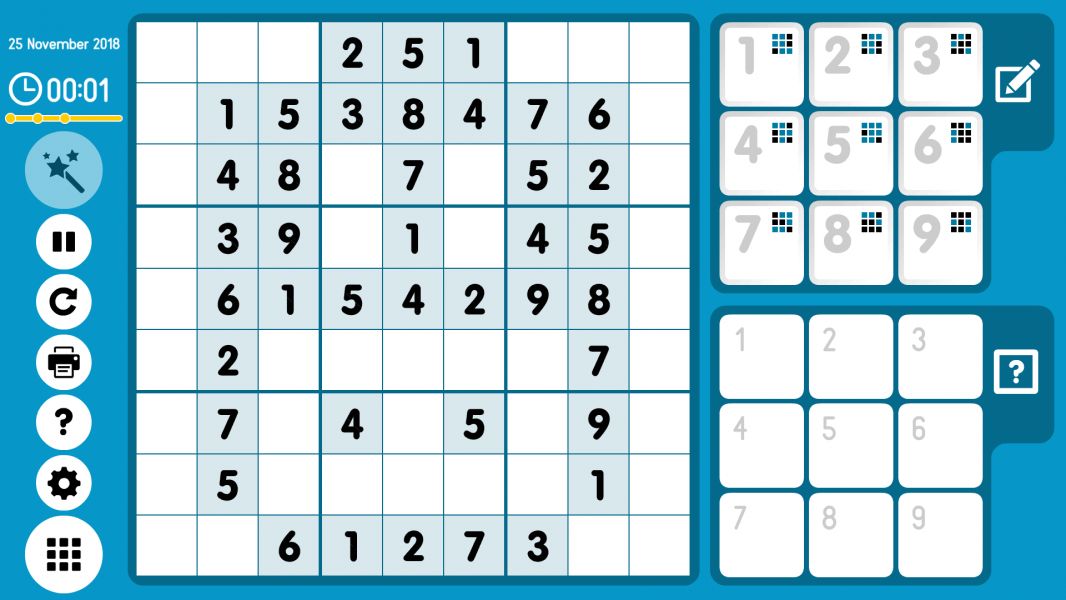 Level 2018-11-25. Online Sudoku