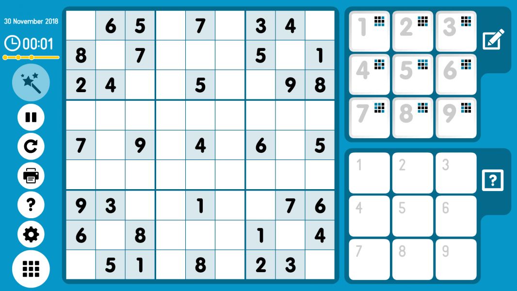 Level 2018-11-30. Online Sudoku