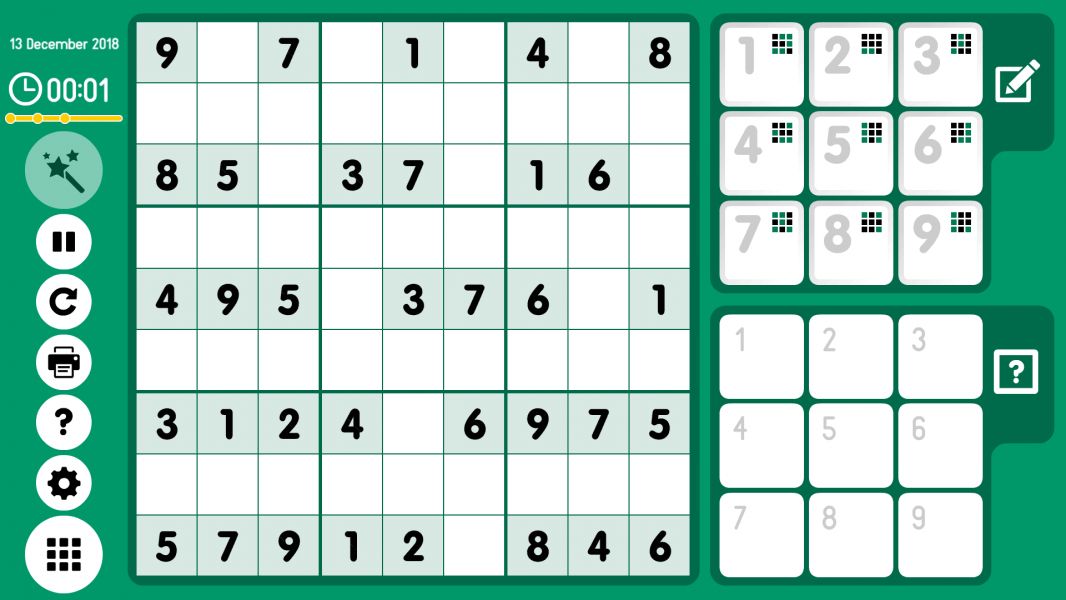 Level 2018-12-13. Online Sudoku