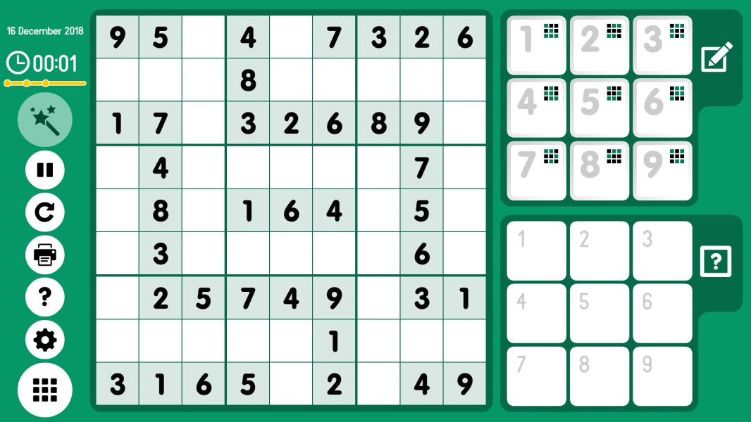 Level 2018-12-16. Online Sudoku