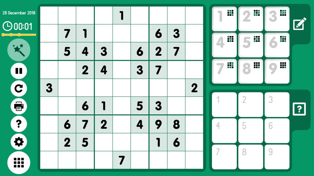 Level 2018-12-28. Online Sudoku