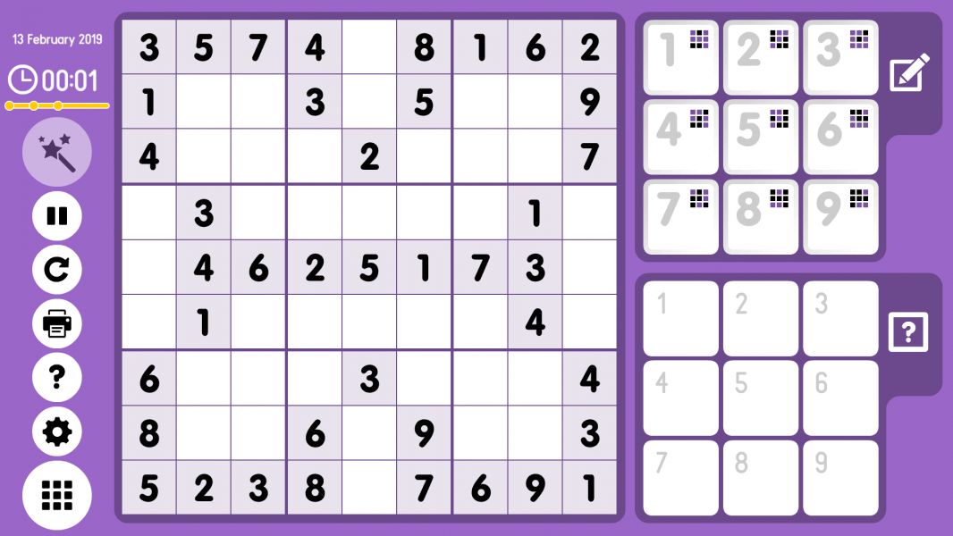 Level 2019-02-13. Online Sudoku
