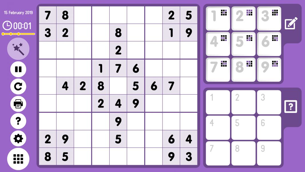 Level 2019-02-15. Online Sudoku