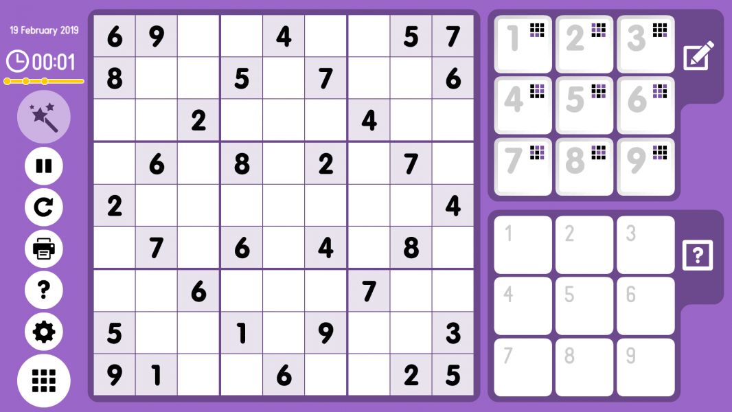 Level 2019-02-19. Online Sudoku