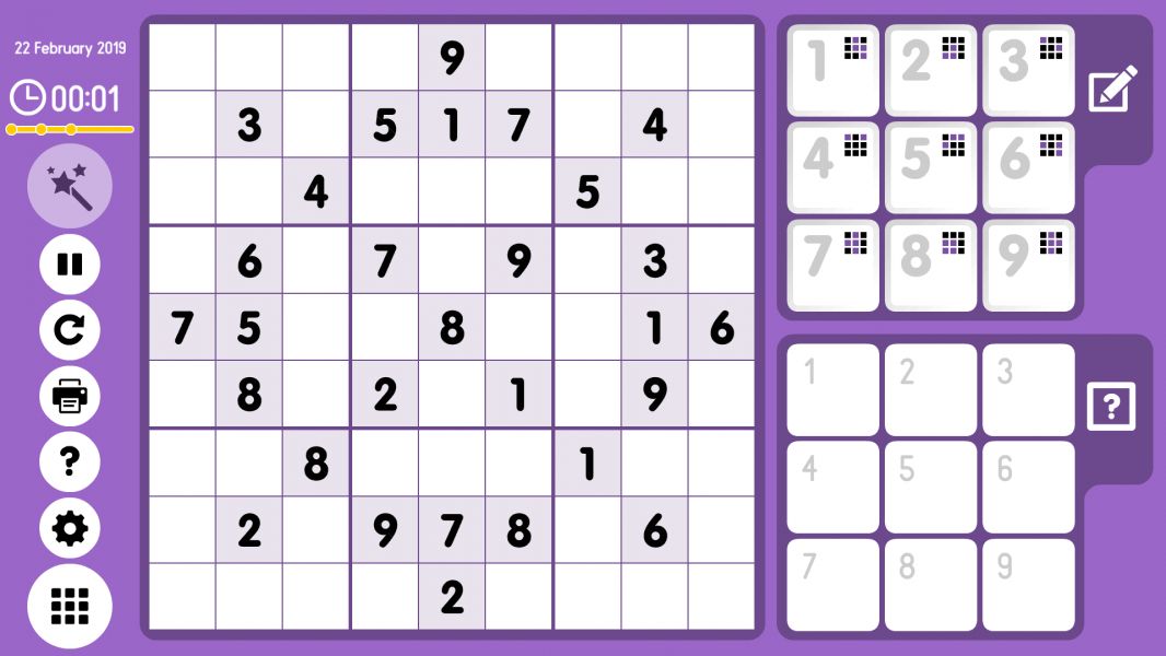 Level 2019-02-22. Online Sudoku