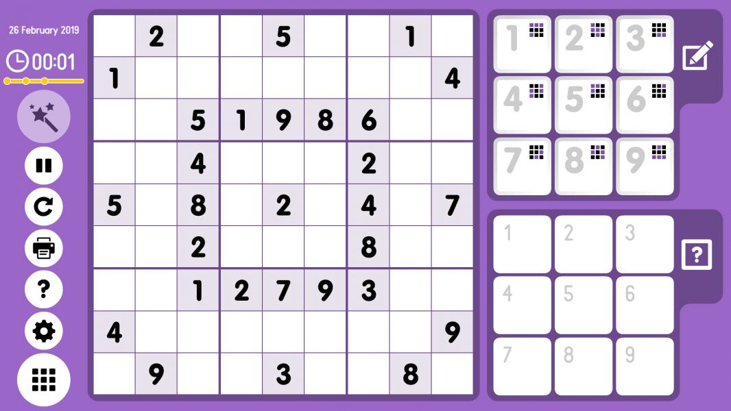 Level 2019-02-26. Online Sudoku