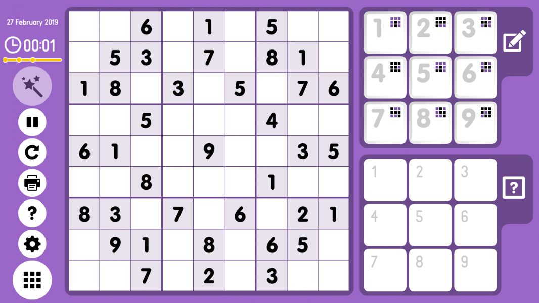 Level 2019-02-27. Online Sudoku