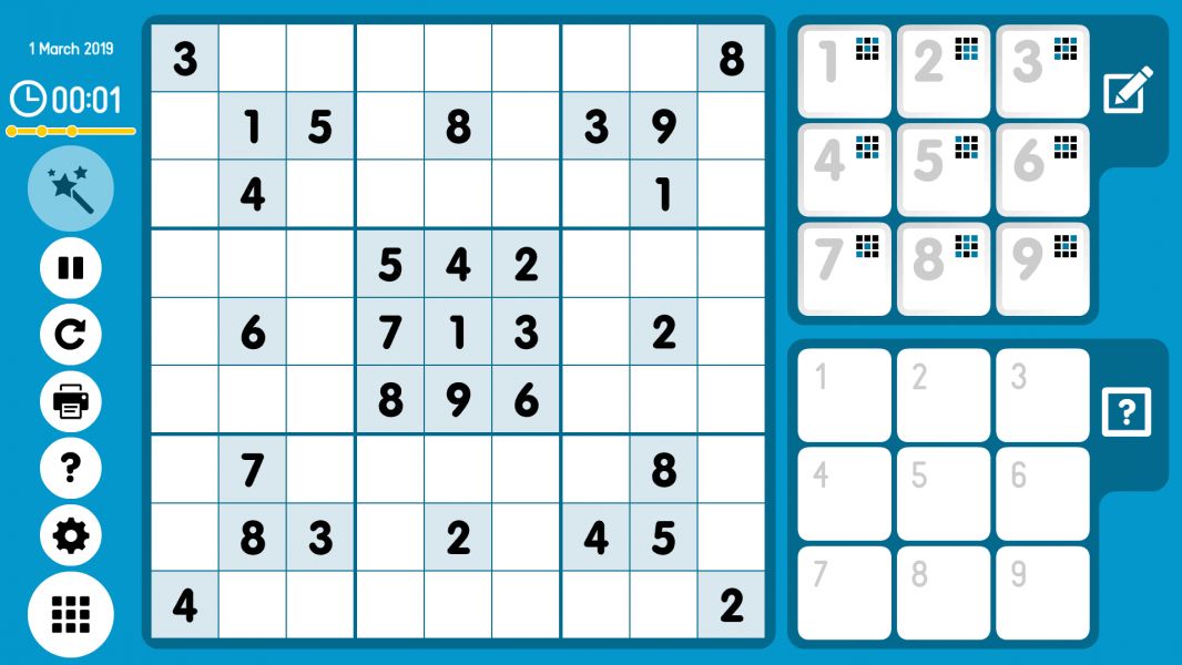 Level 2019-03-01. Online Sudoku