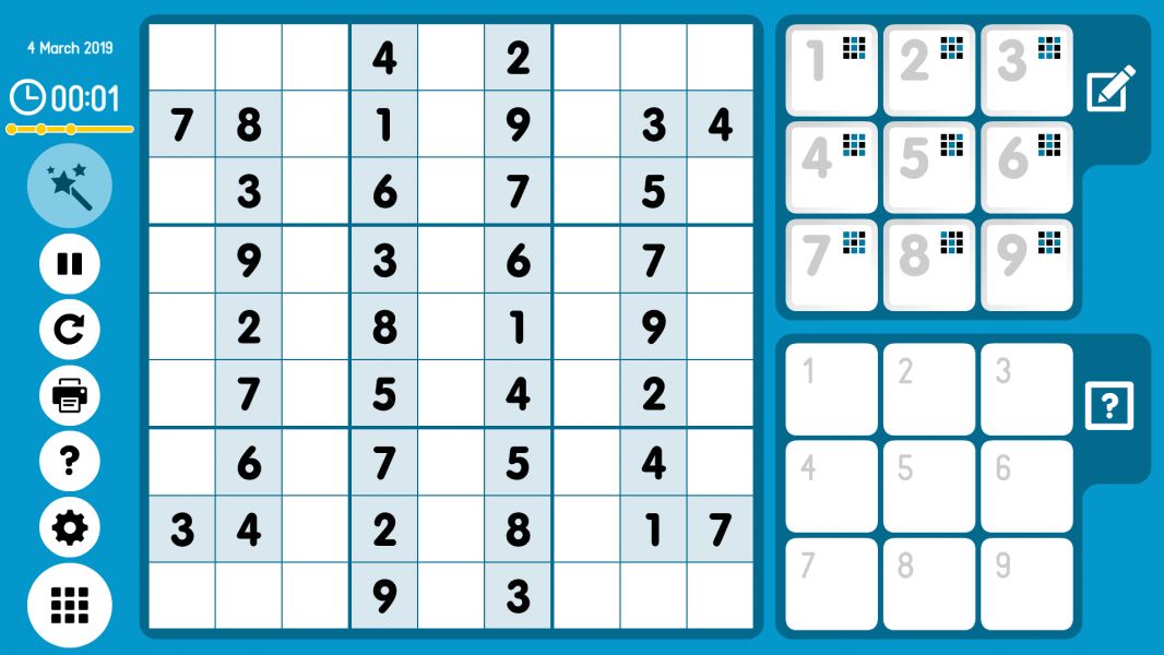 Level 2019-03-04. Online Sudoku
