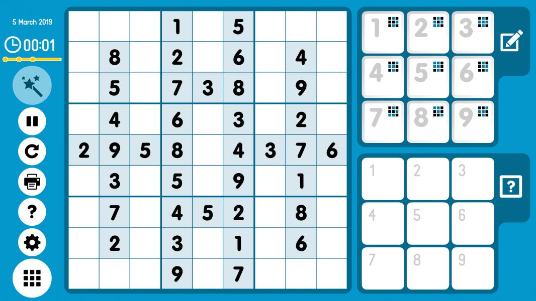 Level 2019-03-05. Online Sudoku