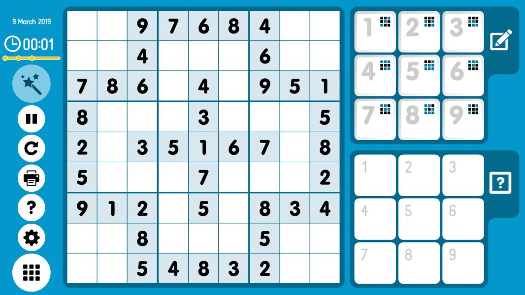 Level 2019-03-09. Online Sudoku