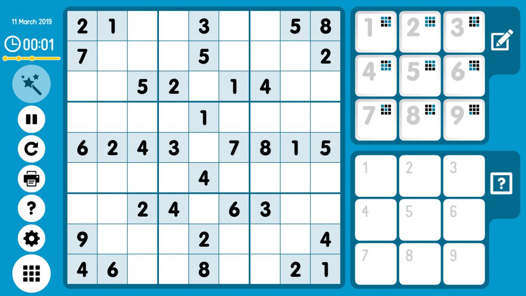 Level 2019-03-11. Online Sudoku
