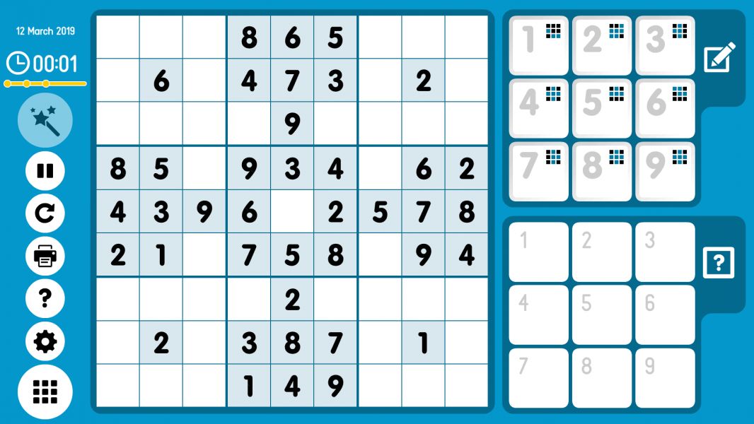 Level 2019-03-12. Online Sudoku