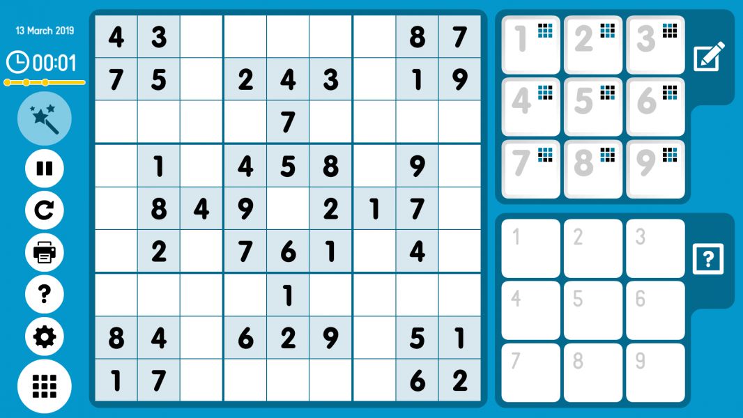 Level 2019-03-13. Online Sudoku