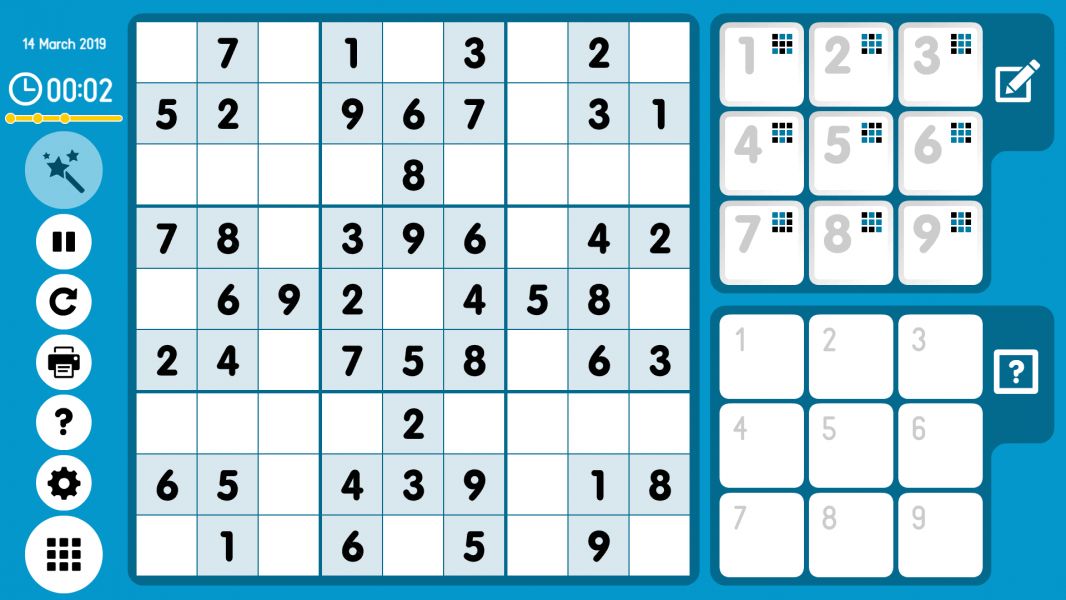 Level 2019-03-14. Online Sudoku