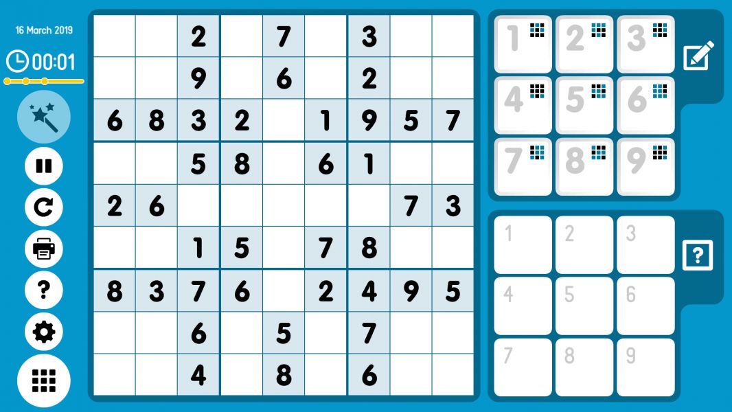 Level 2019-03-16. Online Sudoku