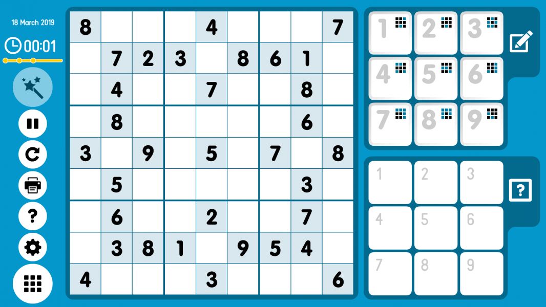 Level 2019-03-18. Online Sudoku