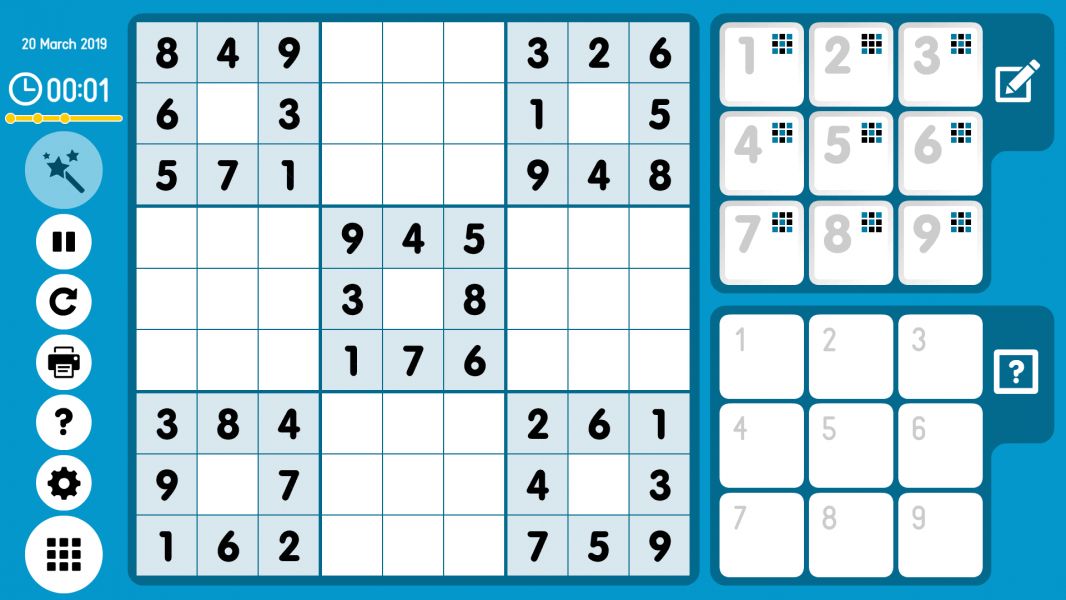 Level 2019-03-20. Online Sudoku