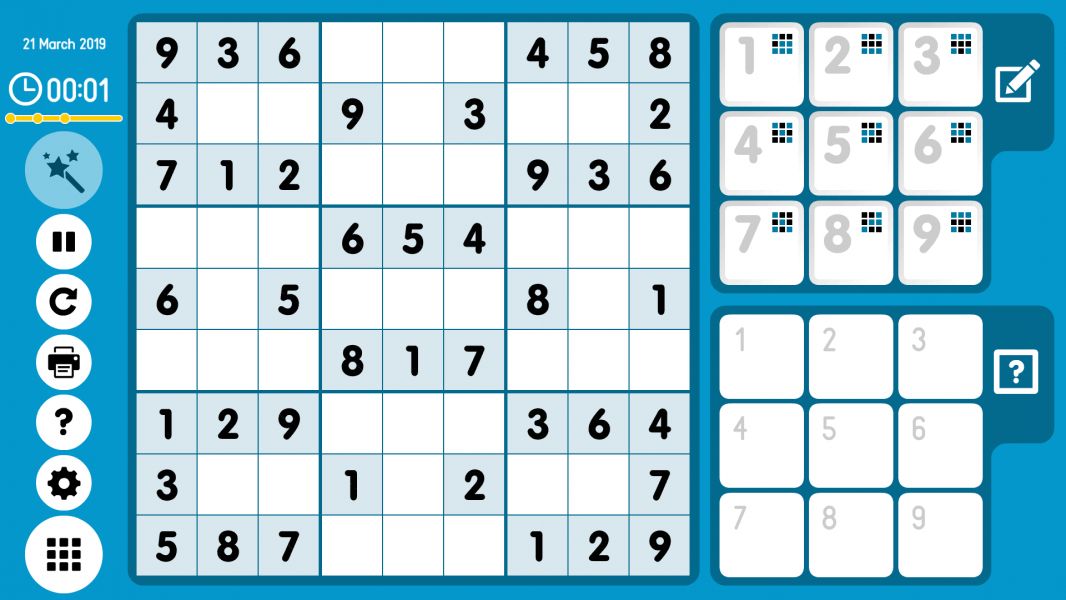 Level 2019-03-21. Online Sudoku