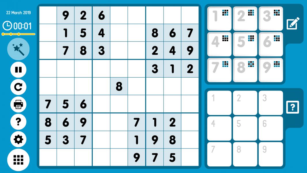 Level 2019-03-22. Online Sudoku