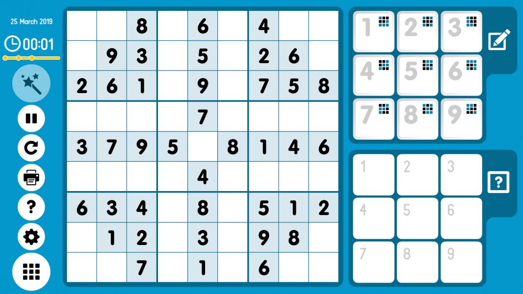 Level 2019-03-25. Online Sudoku