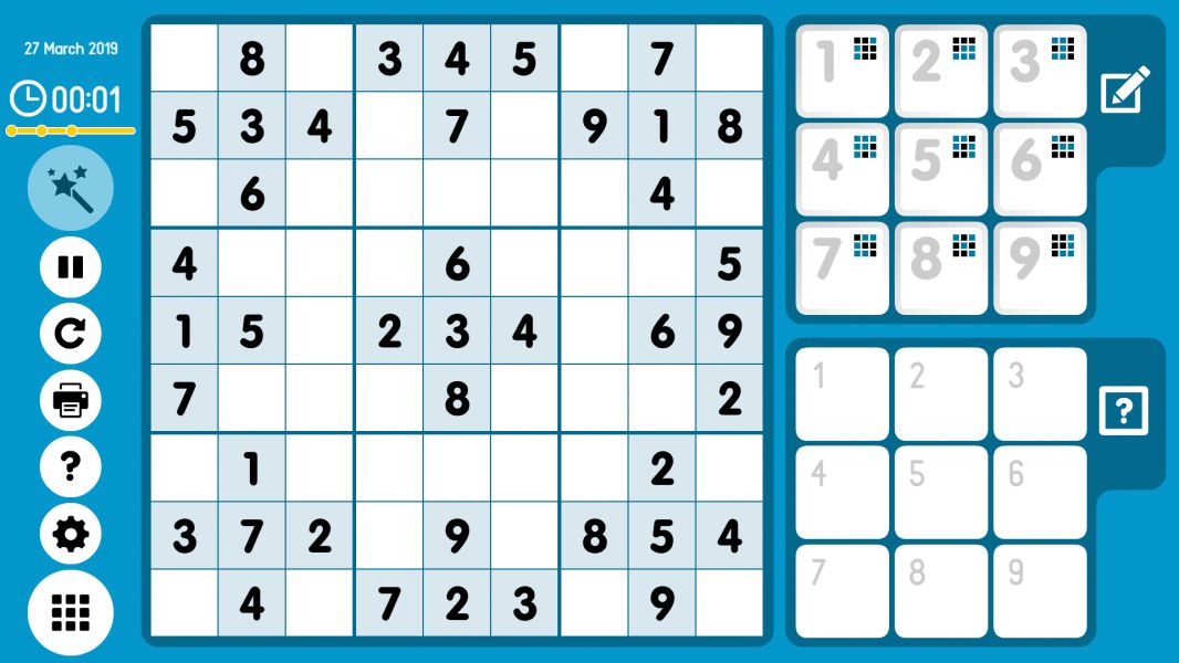 Level 2019-03-27. Online Sudoku