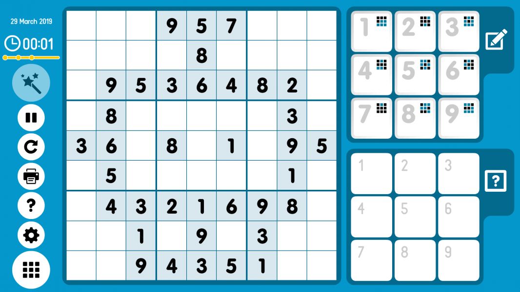 Level 2019-03-29. Online Sudoku