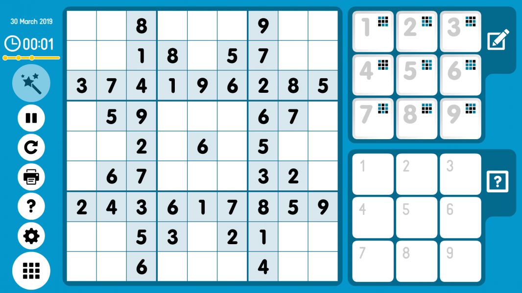 Level 2019-03-30. Online Sudoku