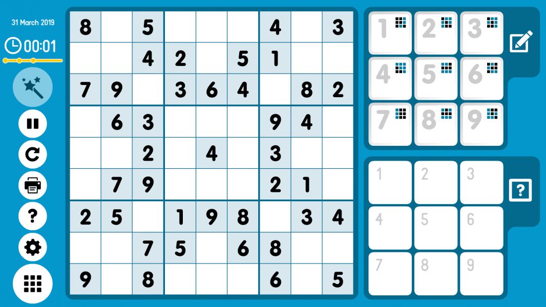 Level 2019-03-31. Online Sudoku