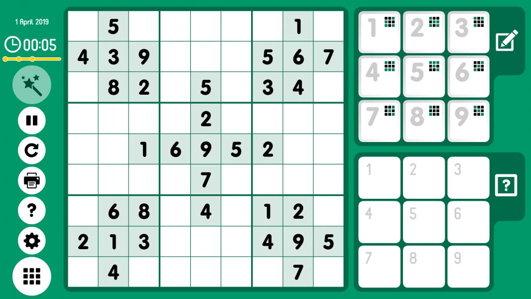 Level 2019-04-01. Online Sudoku