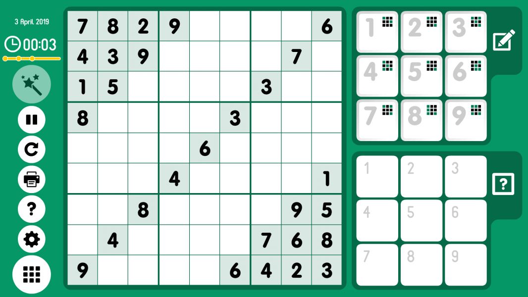 Level 2019-04-03. Online Sudoku
