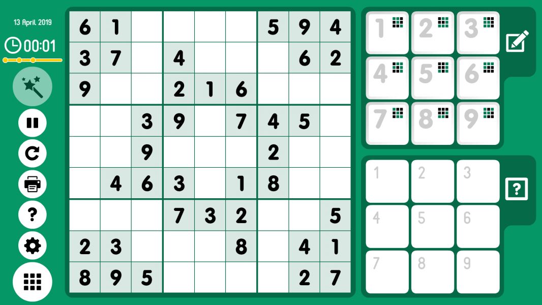 Level 2019-04-13. Online Sudoku